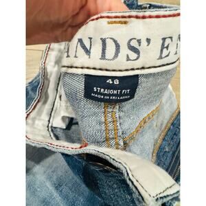 Land’s End Mens Straight Fit Jeans Size 46 Blue Denim 38 Outseam
